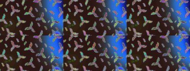 Soyut duvar kâğıdı, ambalaj dekorasyonu. Kışın sembolü, mutlu noeller, mutlu yeni yıl kutlaması Raster illüstrasyonu. Kahverengi, mavi ve yeşil renkler üzerine illüstrasyon. Kar tanesi kadar basit..