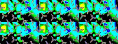 Raster illüstrasyonu. Noel ve yeni yıl moda baskıları için tatil tasarımı. Kar tanelerinin soyut arkaplanlı Noel şablonu. Mavi, siyah ve yeşil renkler.