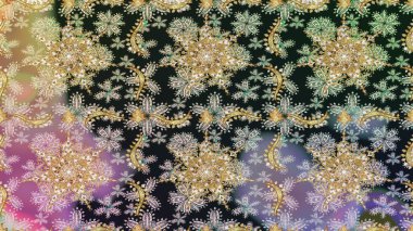 Altın kar taneleri basit, pürüzsüz desen. Gri renkli Raster altın deseni. Kış sembolü, Mutlu Noeller, Mutlu yıllar 2019. Soyut duvar kağıdı, ambalaj dekorasyonu.