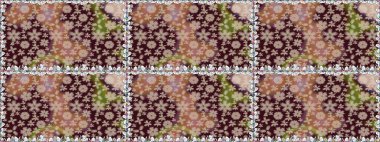 Raster dikişsiz çiçek deseni. Vadinin çiçekleri kahverengi renklerde.