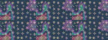 Çiçekli bahar çiçekleri. Motley illüstrasyonu. Moda baskıları için zarif bir şablon. Küçük renkli çiçekler. Kusursuz. Küçük çiçekte şirin desenler.