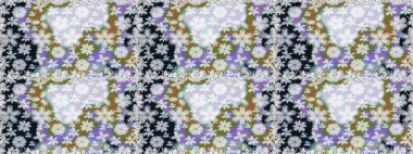 Raster stili kumaş deseni. Çiçekler suluboya desensiz.