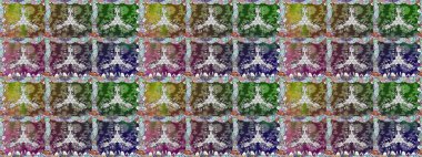 Çiçekler, dallar, bitkiler ve çiçekler. Güzel kumaş deseni. Raster illüstrasyonu. El çizimi.