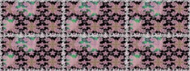 Kabile sanatı boho baskısı, klasik çiçek arkaplanı. Soyut etnik raster kusursuz desen. Arkaplan dokusu, duvar kağıdı, doğal renklerde çiçek teması.