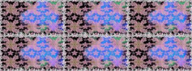 Tarafsız renklerde çiçekler. Raster illüstrasyonunda kusursuz çiçek deseni. Renkli Bahar Temalı Kusursuz Arkaplan. Düz Çiçek Elementleri Tasarımı.