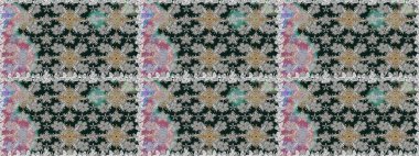 Gri renkli parlak çiçekli halı ile kusursuz desen..