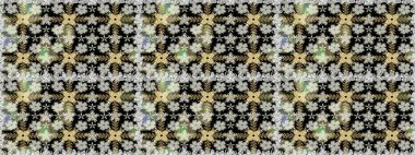 Arkaplan dokusu, duvar kağıdı, çiçek temalı siyah renkler. Soyut etnik raster kusursuz desen. Kabile sanatı boho baskısı, klasik çiçek arkaplanı.