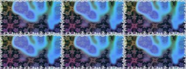 Vadinin mavi renkli çiçekleri. Çiçeksiz desenlerin çizimi.