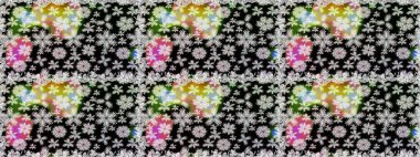 Sorunsuz vintage. Düz çiçek öğeleri tasarım. Raster şirin kumaş deseni. Bahar Tema Dikişsiz desen arka plan rengi.