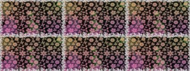 Gri renkli çiçekler. Çiçekli karalama şeklinde Raster çiçek deseni. Yumuşak, yaz çiçekli arka plan.