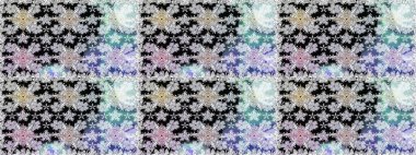 Küçük çiçekli kusursuz yay deseni. Suluboya stilinde nötr renklerde. Raster illüstrasyonu.