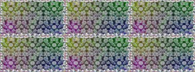 Raster illüstrasyonu. Kusursuz çiçek deseni. Gri renkli çiçekler. Asya tekstil tarzında. Raster illüstrasyonu.