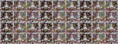 Raster illüstrasyonu. Güzel kumaş deseni. El çizimi. Çiçekler, dallar, otlar ve çiçekler.