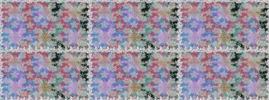 Elle çizilmiş çiçek deseni (fayans). Şirin çiçekleri, desenleri ve gri renkleri olan renksiz bir desen. Tekstil için suluboya desensiz.