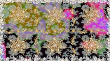 Gri ve altın desenli. Tekrarlayan elementlerle kusursuz soyut arkaplan. Zarif raster klasik desen.