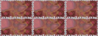 Yumuşak, bahar çiçekli arka plan. Çiçekli karalama şeklinde Raster çiçek deseni. Kahverengi renkte çiçekler.