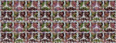 Çiçek desenli raster, kahverengi çizgi grafik desenli soyut raster arkaplan. Modern stil dokusu.