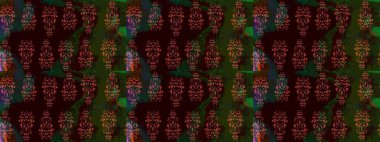 Hediye ambalaj kağıdı, tebrik kartları, posterler ve pankart tasarımı. Siyah renkli çiçekler. Raster düz çiçek çizim deseni.