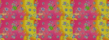 Tekrar eden çiçek arkaplanı, zarif pembe çiçek duvar kağıdı. Çiçek desenli pembe renkler, el yapımı papatyalar, papatyalar..