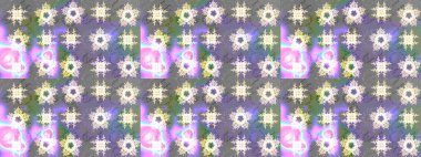 Raster illüstrasyonu. Küçük çiçekteki sevimli çiçek deseni. Tarafsız renklerde yaz çiçekleri. Raster deseni.
