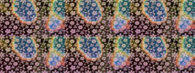 Raster - stok. Tarafsız çiçekli eskiz deseni, suluboya çiçek deseni, sevimli çiçek, duvar kağıdı, kart veya kumaş için fayanslı.