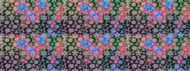 Raster. Renkli Bahar Teması eskiz kalıbı. Düz Çiçek Elementleri Tasarımı.