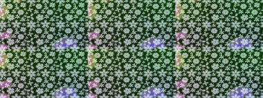 Raster illüstrasyonu. Çiçek süslemeli çizim deseni. Gri renkli çiçekler.