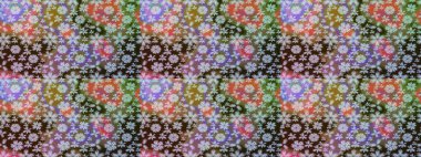 Çiçek desenli eskiz. Gömlek baskısı için çiçek boyası. Kahverengi renkte çiçekler.