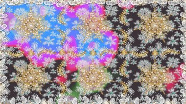 Noel altın kar tanesi kusursuz desen. Kış kar dokusu duvar kağıdı. Gri renkli altın kar taneleri. Sembol tatili, yeni yıl kutlaması, altın desenler..