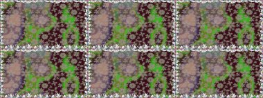 Düz Çiçek Elementleri Tasarımı. Renkli Yaz Temalı Kusursuz Arkaplan. Raster Illustrasyon 'da moda olmayan çiçek deseni. Güzel kumaş deseni.