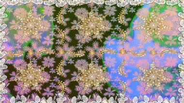 Tarafsız renklerde grafiksel modern. Kusursuz çiçek deseni. Duvar kâğıdı barok, İspanyol kumaşı. Kusursuz raster arkaplanı.