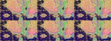 Eskiz oryantal klasik altın desen. Bej rengi üzerinde altın tekrarlayan elementler içeren Raster soyut arkaplanı.