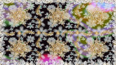 Kusursuz klasik altın desen. Gri renkli ve altın elementli altın desenli. Raster geleneksel oryantasyon süsü.