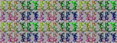 Renkli Bahar Temalı Kusursuz Arkaplan. Çiçeksiz desenli arka plan. Tarafsız renklerde çiçekler. Düz Çiçek Elementleri Tasarım Raster illüstrasyonu.