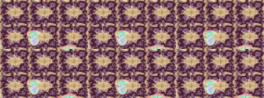 Eskiz oryantal klasik altın desen. Kahverengi renklerde altın tekrarlayan elementler içeren Raster soyut arkaplanı.