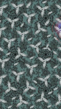 Soyut etnik raster çizim kalıbı. Arkaplan dokusu, duvar kâğıdı, çiçek teması tarafsız renklerde. Kabile sanatı boho baskısı, klasik çiçek arkaplanı.