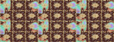 Eskiz oryantal klasik altın desen. Mor renklerde altın yinelenen elementler içeren Raster soyut arkaplanı.