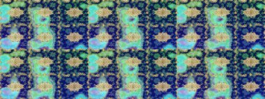 Mavi renklerdeki altın element. Altın desenli çiçek dekoru. Tasarım şablonu için çizgi çizimi sınırı. Doğu tarzı element. Davetiyeler, kartlar, web sayfası için Raster illüstrasyonu.