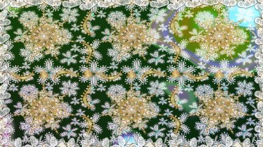 Tarafsız renklerde ve altın elementlerle geleneksel klasik altın raster deseni. Barok tarzında kusursuz bir doğulu süsü..