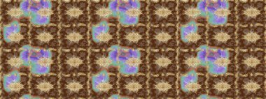 Dekoratif simetri arabesk. Raster illüstrasyonu. Doğum günü kartı, davetiye ya da afiş için iyidir. Kahverengi renklerde altın. Ortaçağ çiçek desenini çiz..