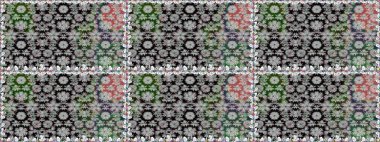 Ağaç dallı bahar çiçekleri ile desen, çiçek silueti ile gri renkler. Raster deseni.