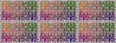 Kusursuz bir arka plan modeli. Gri yapraklı yabani çiçekler. Suluboya, elle çizilmiş. Raster illüstrasyonu.