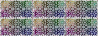 Raster Şirin kumaş deseni. Düz Çiçek Elementleri Tasarımı. Renkli Bahar Temalı Kusursuz Arkaplan. Kusursuz bağbozumu.