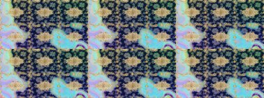 Klasik Raster altın desenini çiz. Geleneksel oryantasyon süsü. Klasik klasik klasik arka plan. Altın elementlerle mavi renklerde altın desen.