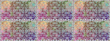 Düz Çiçek Elementleri Tasarımı. Renkli Bahar Temalı Kusursuz Arkaplan. Tarafsız renklerde çiçekler. Sevimli çiçek raster deseni.