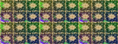 Raster geleneksel altın eskiz deseni yeşil renklerde. Barok tarzında eskiz doğulu süsü..