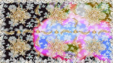 Gri renklerde altın tekrarlayan elementlerle soyut arkaplan. Kusursuz oryantal klasik altın desen.