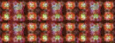 El çizimi. Çiçekli, yapraklı, çiçek desenli eskiz. Raster illüstrasyonu.