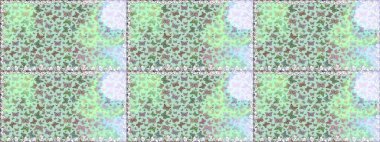 Tarafsız ve yeşil arkaplan çizimi. Kusursuz. Kelebek deseni. Raster. Kumaş, tekstil, baskı ve davet için desen.