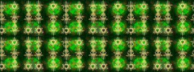 Sabıka fotoğraflarında, bebek kıyafetlerinde, duvar kâğıtlarında, paket kutularında falan kullanılabilir. Zarif, parlak ve eskiz yeşil, mavi ve sarı çiçek desenli tasarım.